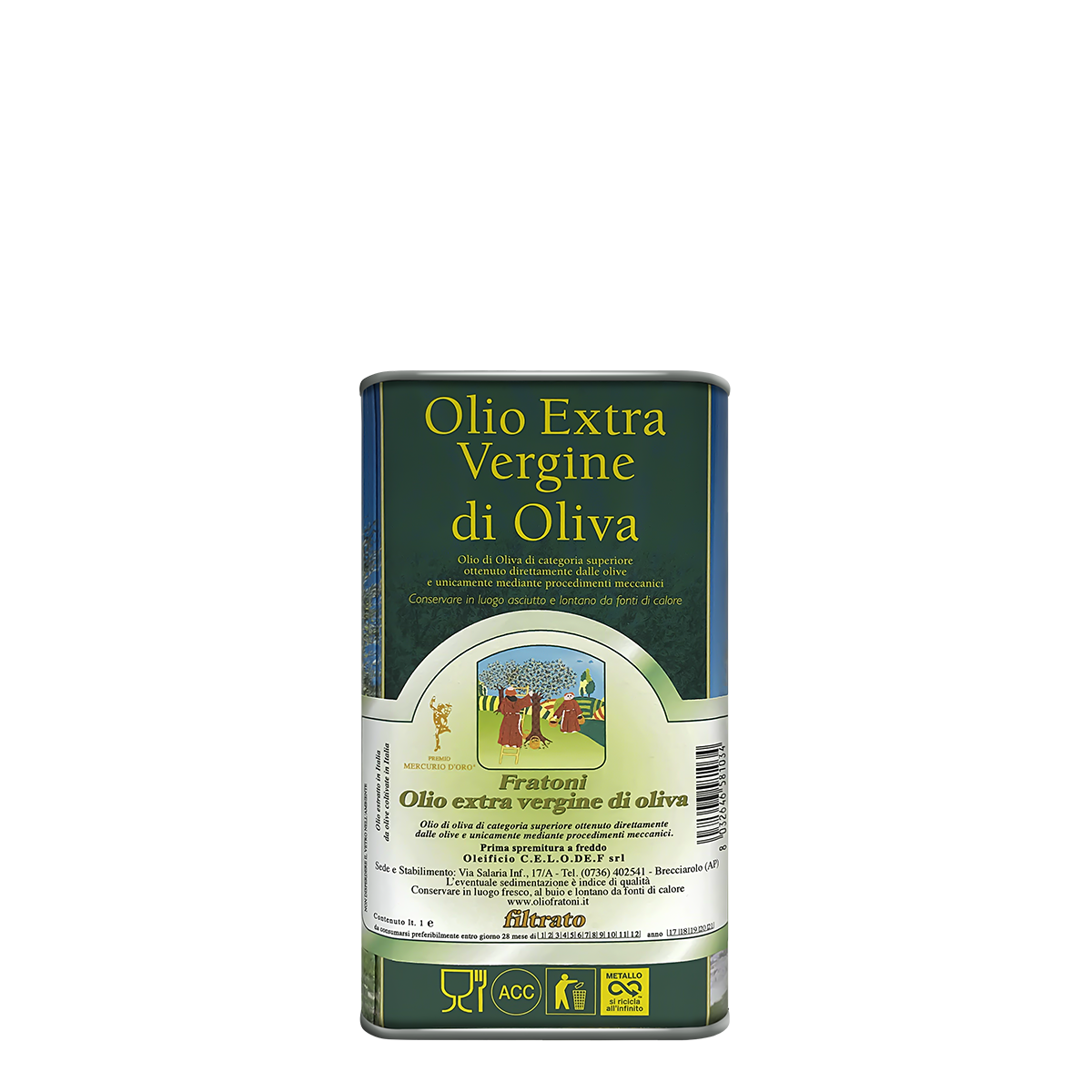 Olio Extra Vergine di Oliva 100% Italiano in lattina Blend Classico - Filtrato