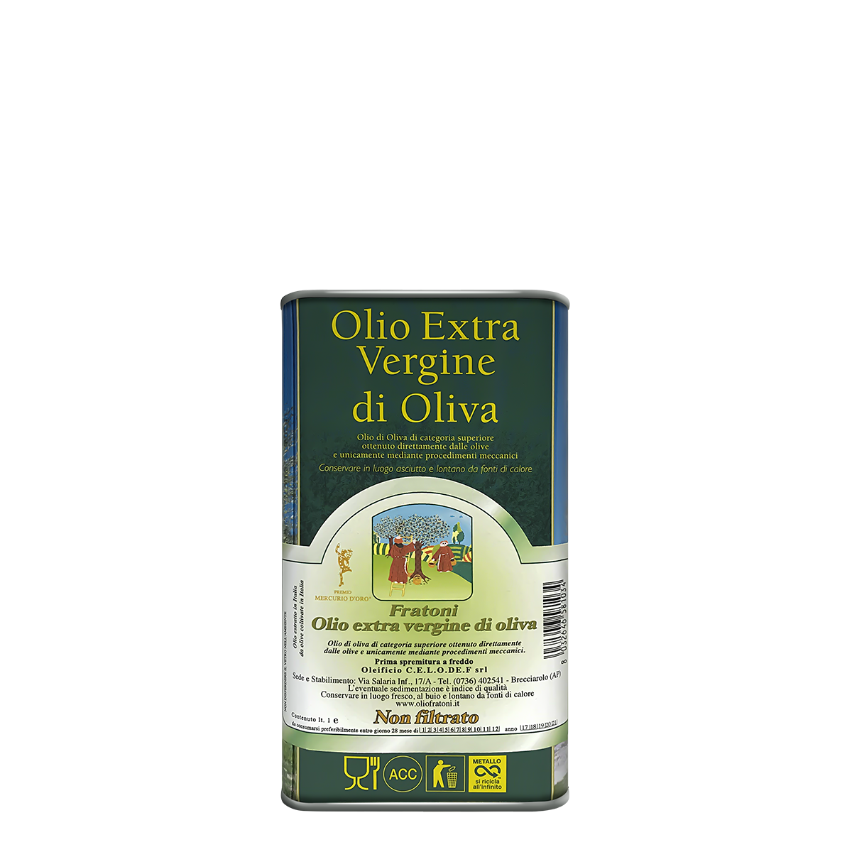 Olio Extra Vergine di Oliva 100% Italiano in lattina Blend Classico - Non Filtrato