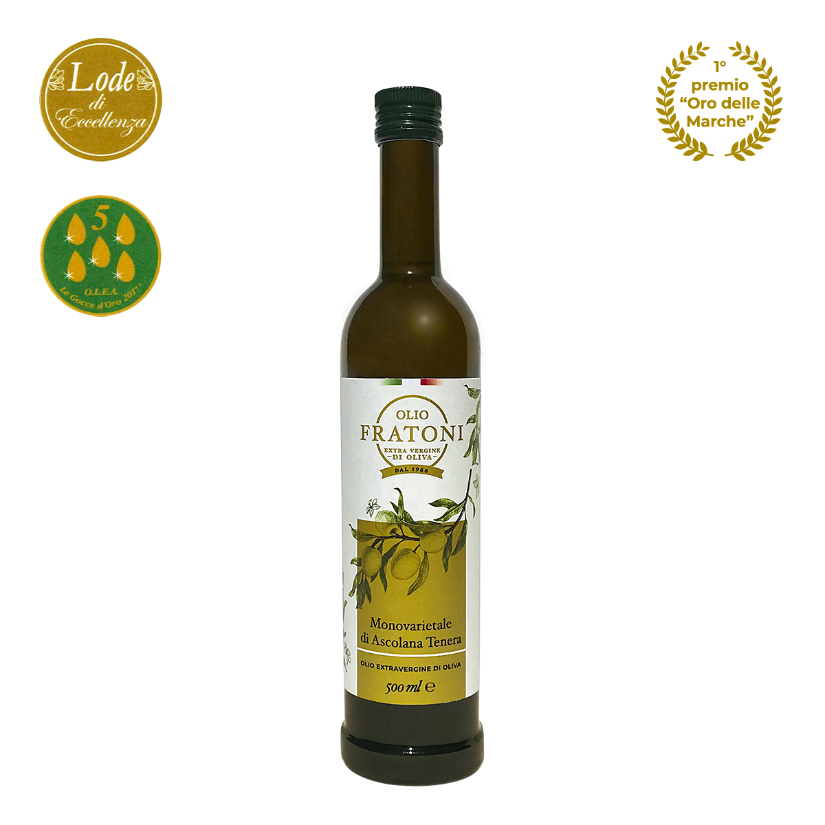 Olio Monovarietale di Ascolana Tenera, 500 ml